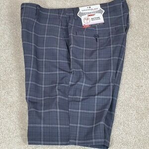 Grand Slam 360 Men's Stretch Shorts Size 32 Gray Plaid New With Tags